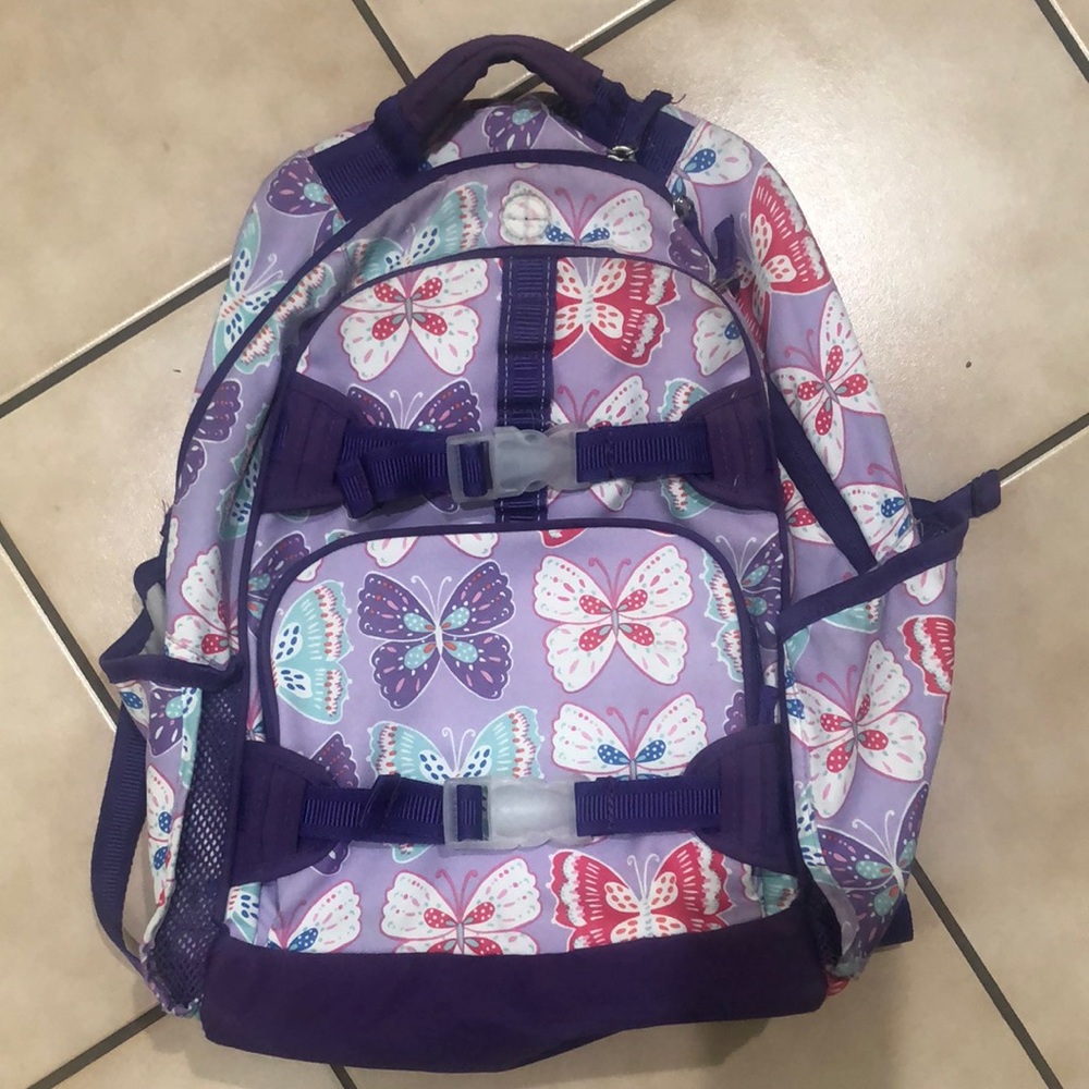 Pottery Barn Kids butterfly backpack.